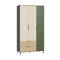 Для одежды, Шкаф Марвэл 16.317.03, темно-серый, сатин, плэйн, дымчатый зеленый